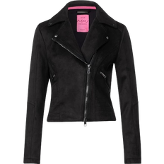 Street One Velor Biker Jacket - Black