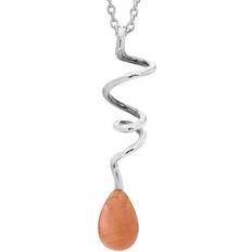 Orange Charms & Vedhæng Rabinovich Soft Line with Aventurine Pendant - Silver/Orange