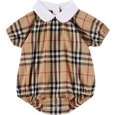 Burberry Check Stretch Cotton Bodysuit - Archive Beige (80691541)