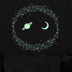 East Urban Home Moon Stars Glow Sticker Wall Decor