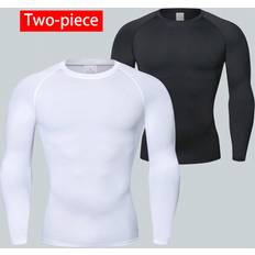 Shein Men PRO Quick-Dry High Elastic Tight Fit Running Workout Gym Muscle Fitness, Outdoor Sunscreen Breathable Long Sleeve Sports T-Shirt