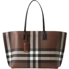 Burberry Totes & Shopping Bags Burberry Medium Check Tote Bag - Dark Birch Brown