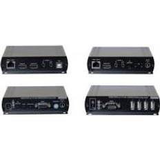 Dexlan KVM Extender Over IP, bis zu 150 m, HDMI USB, Set 050014