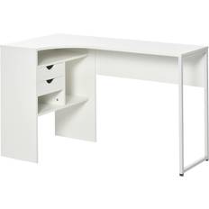 ProperAV Extra L-Shaped Corner White Writing Desk 152.4x304.8cm