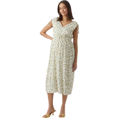 Vita Gravid- & Amningskläder Mamalicious Maternity Dress White/Snow White