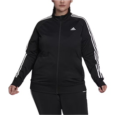 Adidas Jackets adidas Essentials Warm-Up Tricot Slim 3-Stripes Track Jacket (Plus Size) - Black