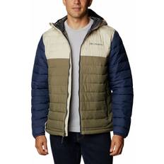 Columbia Men's Powder Lite Hooded Insulated Jacket - Dark Stone/Shark/Stone Green