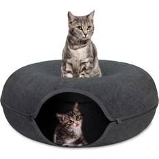 Cat tunnel bed Amazinggirl Cat Bed Cave Blanket