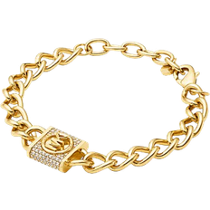 Michael Kors Jewelry Michael Kors Precious Pavé Lock Curb Link Bracelet - Gold/Transparent