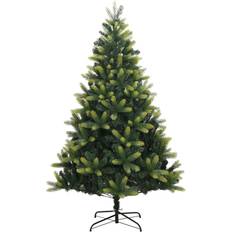 vidaXL Hinged Light Green/Dark Green Christmas Tree 120cm