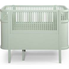 Height Adjustable Base Cots Sebra Baby & Junior Bed Mist Green 29.8x61"