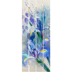 Klebefieber Watercolor Flowers Iris Multicolour Bild 40x100cm 4Stk.