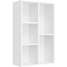 Bois Étagères à livres Vasagle Modern Floor Standing Storage Unit Cloud White Étagère à livres 80cm