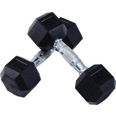 6 kg Dumbbells Homcom Hexagonal Dumbbells Kit Weight Lifting Exercise for Home Fitness 2x6kg