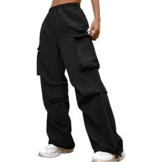 Shein EZwear Flap Pocket Side Drawstring Hem Cargo Pants