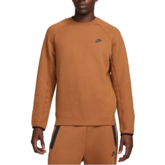 Nike Men's Crew Sportswear Tech Fleece - Light British Tan/Black