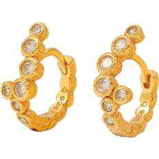 Hultquist Smykker Hultquist Vivienne Hoops - Gold/Transparent