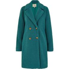 Elastane/Lycra/Spandex Coats Yumi Teddy Bear Coat - Teal