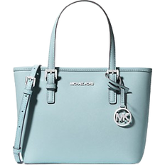 Michael Kors Blue Bags Michael Kors Jet Set Travel Extra Small Saffiano Leather Top Zip Tote Bag - Vista Blue