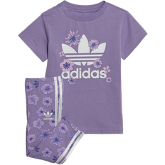 Morado Otros Conjuntos Adidas Kid's Originals Floral Leggings Set - Magic Lilac