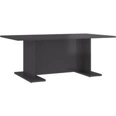 vidaXL Engineered Wood High Gloss Gray Coffee Table 59.9x103.4cm