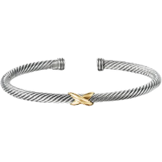 David Yurman X Classic Cable Station Bracelet - Gold/Silver