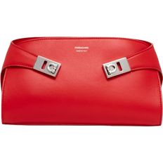 Ferragamo Hug Gancini Shoulder Bag - Flame Red