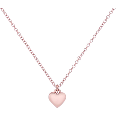 Hara Tiny Heart Necklace - Rose Gold/Transparent