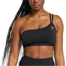 Gymshark One Shoulder Sports Bra - Black