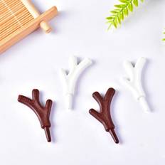 Bruna - Plast Julgranspynt Grandado Plast Mini White/Brown Julgranspynt 10cm