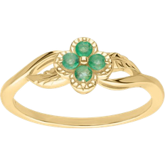 Gemondo Floral Ring - Gold/Emerald