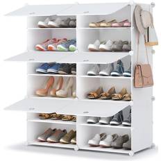 Homidec 6 Tier White Shoe Rack 31.5x36.2"