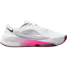 Polyester Gym & Training Shoes Nike Versair W - White/Fierce Pink/Metallic Silver/Dark Team Red