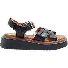 Polyurethane - Women Sandals River Island Cross Strap - Black