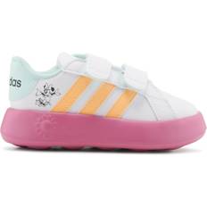 adidas Infant Grand Court Minnie Tennis Sportswear Shoes - Cloud White/Spark/Pulse Magenta