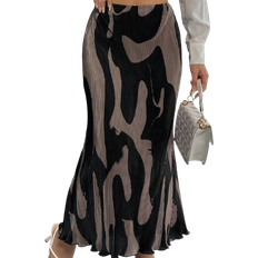 Shein Privé Allover Print Mermaid Hem Skirt