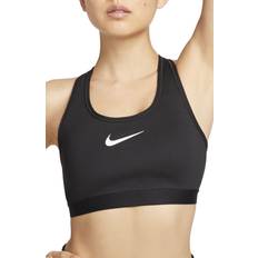 E - Fitness & Gym Bras Nike Swoosh High Support Women's Non Padded Adjustable Sports Bra - Black/Iron Grey/White