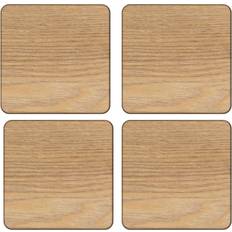 Best Coasters Creative Top Oak Veneer Coaster 4pcs