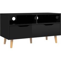 vidaXL 326784 High Gloss Black TV-bord 90x48.5cm