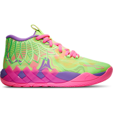 Textile Basketball Shoes Children's Shoes Puma Junior X LaMelo Ball MB.01 Inverse Toxic - Purple Glimmer/Knockout Pink/Green Gecko