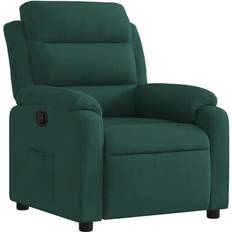 Recliner lænestole på tilbud vidaXL Velor Dark Green Lænestol 100cm