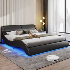 Led bed frame queen Dictac Bed Frame With RGB LED Lights Queen