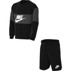 Nike Junior French Terry Set - Black/Dark Smoke Grey/White (DO6789-010)