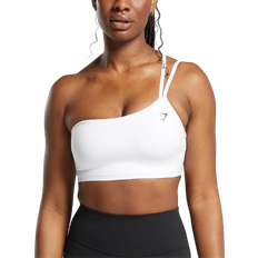 Gymshark One Shoulder Sports Bra - White