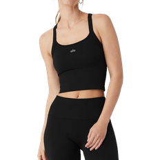 Fitness & Gym - Women Tank Tops Alo Seamless Ribbed Favorite Bra Tank - Black