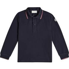 Lange Ärmel Poloshirts Moncler Tricolor Long Sleeve Polo Shirt - Navy Blue (I29548B000018496W778)