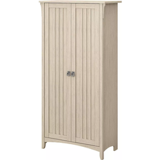 Storage Cabinets Bush Salinas Tall Antique White Storage Cabinet 31.5x63"