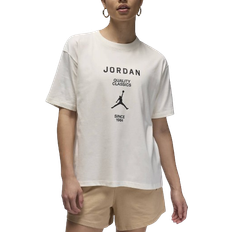 Donna - L Magliette & Canotte Nike Women's Jordan Girlfriend T-shirt - Sail/Black