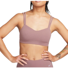 Nike Zenvy Strappy Women's Light-Support Padded Sports Bra - Smokey Mauve/White