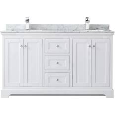 White Vanity Units for Double Basins Wyndham Collection Avery (WCV232360DWHCMUNSMXX)